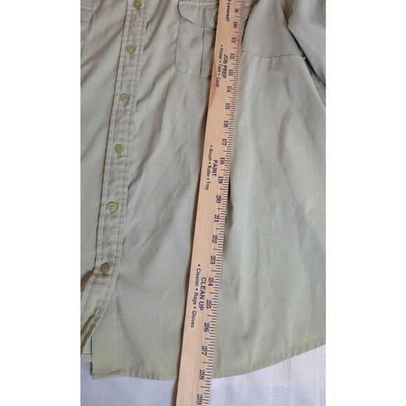 Lane Bryant Size 22/24 Sage Green Button Down Long Sleeve Blouse Top Quick Dry - Picture 5 of 7